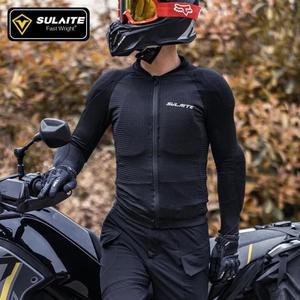 Sulaite 남성용 바이크 오토바이 재킷 CE  다운힐 모토크로스 라이딩 의류 보호 모토 레이싱 여름