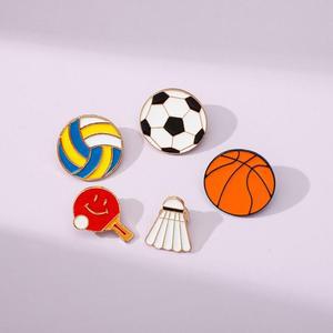 배드민턴 축유행구 농구 탁구 럭비 스포츠 패션 뱃지
