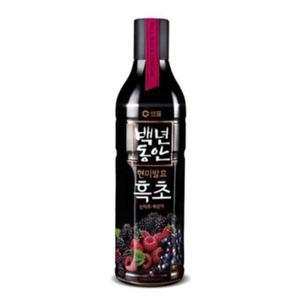 샘표 백년동안 흑초 산머루·복분자 900ml 음료베이스 탕비실음료 상큼한맛 에너지충전