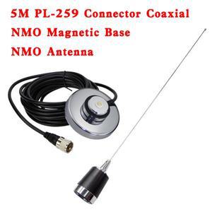 QYT TYT 자동차 모바일 라디오용 동축 케이블, NMO 안테나, 7.5cm 마그네틱 마운트 베이스, 5M PL-259 커넥