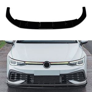 전면 범퍼 립 스포일러 폭스바겐 골프 8 MK8 GTI R 클럽스포츠 20-24 ABS 튜