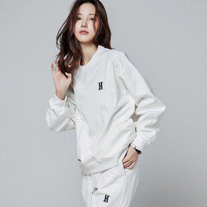 [기타]오버셔 기능성 기모 웜업 오버핏 맨투맨 화이트 (여)