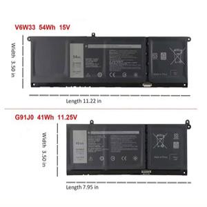 컴퓨터 노트북 배터리 Inspiron G91J0 Vostro 13 3520 3420 위도 5310 3510 5320 15 3511 3320 3515 Dell 5620 5330 V6W33