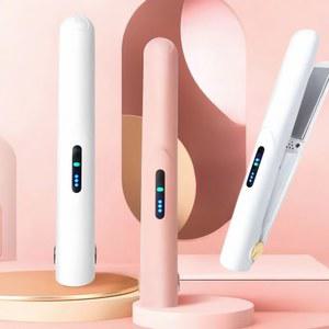 러블리 미니 무선 고데기 블랙 앞머리 충전식TypeC 헤어브러시 물결 1 뿌리볼륨 컬링