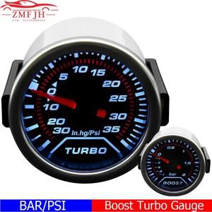 2''52MM 터보 부스트 게이지 3 바 백색 LED 자동차 자동차 터보 부스트 게이지 3035PSI 연기 렌즈 부스트