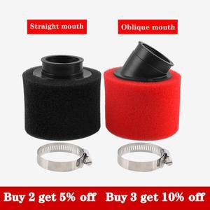 32 35 38 42 45 48 mm 팔꿈치 목 폼 에어 필터 스폰지 클리너 오토바이 스쿠터 먼지 핏 자전거 레드 Kayo B