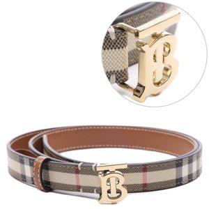 [부산점][버버리][버버리] 24FW 여성 TB 체크 씬 벨트 (8093838 VINTAGE CHECK LIGHT GOLD 24F)