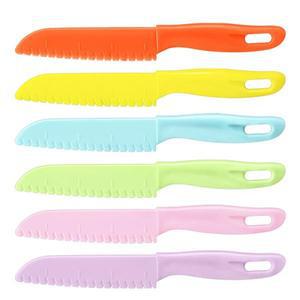 1/2/5Pcs 어린이 칼 플라스틱 과일 톱니 컷 안전 주방 유아 요리사 빵 양상추 Paring DIY 키즈