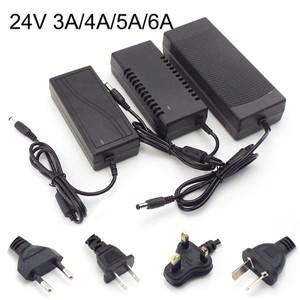 LED 드라이버용 AC 110V 220V-DC 24V 3A 4A 5A 6A 조명 변압기 전원 공급 장치 벽, EU US AU UK 플러그 충
