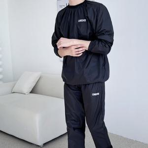 멀론 남자 다이어트땀복 상하의세트 빅사이즈 남자 상의 자켓 반바지 기능성 반팔 조깅 짐 세트