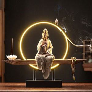 led 부처님 불상 아미타불 실내 스님 1쌍 LED 좌불상 크리스탈 석가모니상 천수 부처