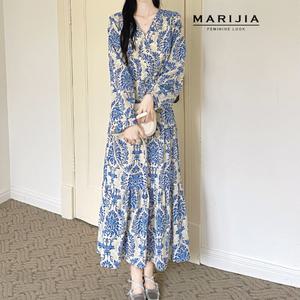 [인기][MARIJIA] FALL 페이즐리 V넥 원피스_MOPA31011