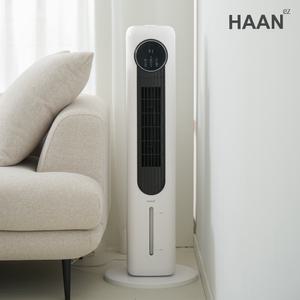 자동회전 청정 타워형 가정용 업소용 리모컨형 타워팬 냉풍기 4L