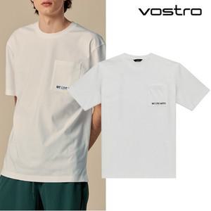 [보스트로]BACK 그래픽 화이트 반팔 티셔츠-M12TS230