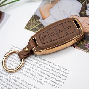 현대 호환용 스마트키 4버튼 그랜저IG 뉴싼타페TM 코나 벨로스터 베뉴 I30 TPU 가죽 차키 케이스