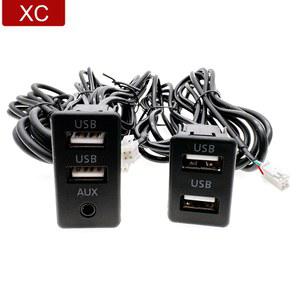 차량 어댑터 케이블 플러시 멀티미디어 6 잭 호환 USB AUX 푸조 플레이어용 마운트 3 VW 듀얼 5mm 4 차량용 RCA 패널 핀 도요타 안드로이드