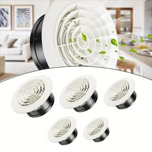 구멍 용 1pc 벤트 그릴 75-200mm 원형 조절 식 벽 내부 환기 커버 외벽 덕트