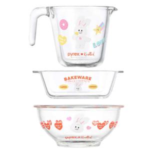파이렉스 내열 유리 계량컵 500ml 디쉬 믹싱볼 노티드