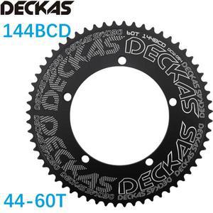 Deckas 144BCD 원형 체인링 고정 기어 픽시 트랙 자전거 44 46 48 50 52 54 56 58 60T 체인휠 bcd 투스 1/2