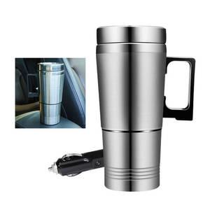 차량용커피포트 차량용 전기 난방 컵 여행 주전자 300ML 물 커피 우유 열 머그잔 스틸