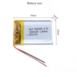 3.7V 500mAh 902030 블루투스 스피커 소비자 전자 장난감 MP5 LED 조명용 충전식 폴리머 리튬 배터리