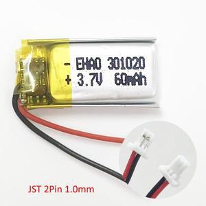 리튬 폴리머 LiPo 충전식 배터리 301020  JST 2 핀 1.0mm 플매트 카펫 러그  Mp3 블루투스 헤드셋 스피커 3