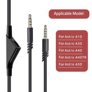 로지텍 Astro A10 A40 A30 이어폰용 헤드폰 케이블 오디오 코드 라인 볼륨 조절 게이밍 헤드셋 액세서리