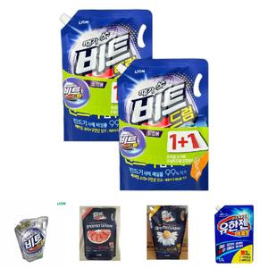 비트 액체세제 일반용 리필 1.5L X 2입/세제/리필용/빨래/액체/대용량/물/세탁/세재/액상/기숙사/숙박/업소