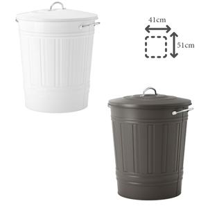 이케아 스틸 뚜껑 쓰레기통 덮개 휴지통 대형 40L 크노드