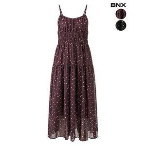[BNX]여성 끈 나시 도트 패턴 쉬폰 원피스_P396325600