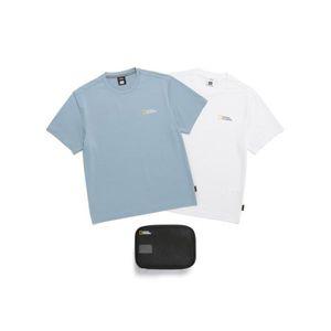 NATIONALGEOGRAPHIC N255UPA910 유니 메이스 기능성 2PACK 반팔 티셔츠 STEEL BLUE