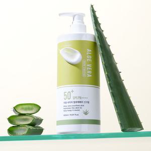 리얼 네이처 알로에베라 선크림 500ml SPF50+ PA++++ 3중기능성 / 대용량 알로에베라 선크림
