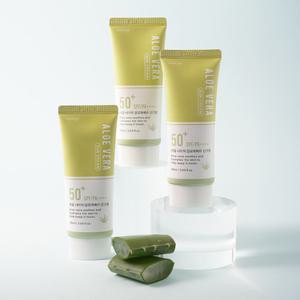 리얼 네이처 알로에베라 선크림 60ml 3개 SPF50+ PA++++ 3중기능성 / 대용량 알로에베라 선크림
