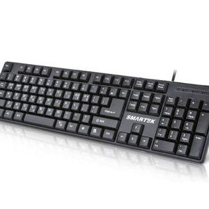 스마텍 STK-1000 유선 키보드 스킨 포함PC연결 사무용 PC 컴퓨터