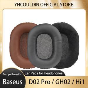 Baseus Hi1 헤드폰 GH02 헤드셋 패드 커버 D02Pro 이어 컵 쿠션 유니버설 용 Squre Black Earpads 교체