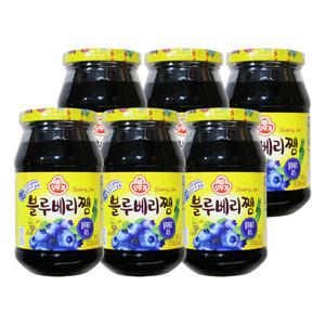 오뚜기 블루베리쨈 500g 6개 잼 토스트 식빵