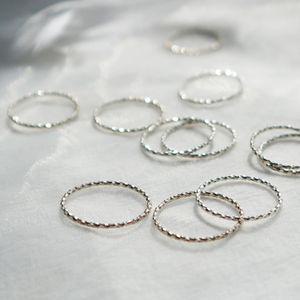 1.0mm 커플 학생 실버 순은 레이어드 여자 은반지 실반지 커플링 커플반지
