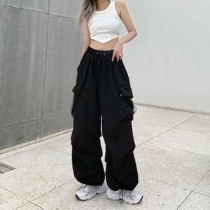 [오노마] ONM 카고바지 나일론 조거팬츠 벌룬핏 여성 와이드 스트링
