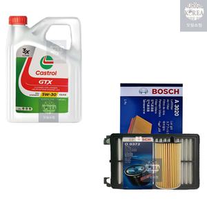 쏘렌토MQ4 가솔린 캐스트롤 GTX 5W30 6L 엔진오일+필터 세트 0367-3020
