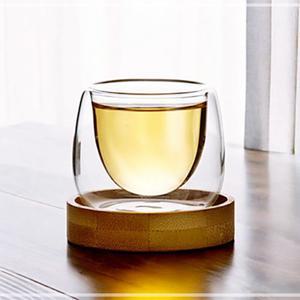 7day 50ml + 우드 세트 홍차 꽃차 미니 이중 내열 유리 찻 F7WFD7BEE