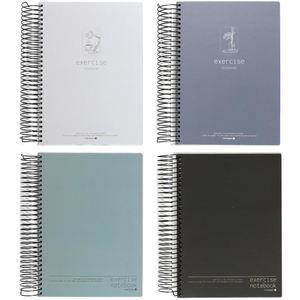 5500 완전두꺼운 연습장(좌철)16절 스프링노트 만화지 갱지 무선 노트 공책-색상랜덤
