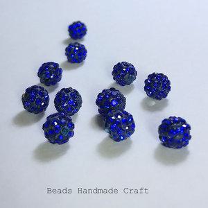 [비즈팩토리] 8mm 큐빅 점토볼 사파이어색상 DIY 비즈공예 만들기재료