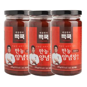 백종원 양념장 만능 양념장 대용량 매콤달콤 소스 370g x 3개
