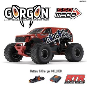 [ARA3230ST2] 1/10 GORGON 4X2 MEGA 550 브러시드 몬스터 트럭 RTR 배터리 및 USB 충전기 포함