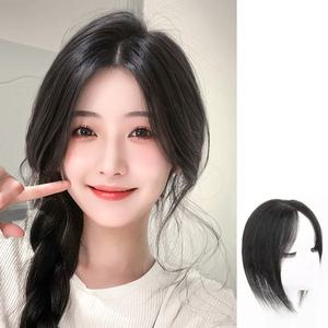 키라비 여자 정수리 가발 100% 인모 수제 부분가발 자연스러운 탑커버 KRB359