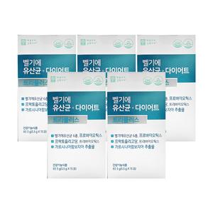 애플트리김약사네 벨기에 유산균 다이어트 트리플러스 5.5g x 15포 x 5박스 /An