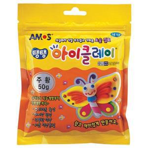 [제이큐]아모스 탱탱 아이클레이 박스 2500 50g 주황 100개입