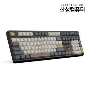:한성컴퓨터 GK787SE OfficeMaster 기계식 키보드 뽀송 (모카 코코아, 38g)