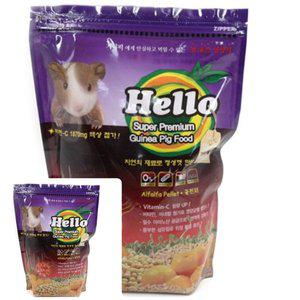 [기타]위월천 HELLO 프리미엄 기니피그 사료 1.1KG 기니피그키우기 기니피그