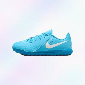 [나이키] 키즈 팬텀GX2 클럽 유소년TF GS풋살화 블루퓨리